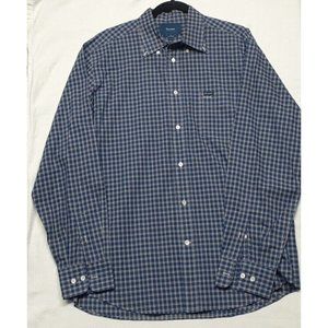 Faconnable Men's Button-Up Casual Shirt Large Blue 125990
